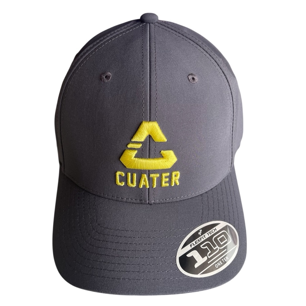 Cuater Travis Mathew Dark Slate Yellow Flexfit Golf Adjustable Snapback Hat NWT